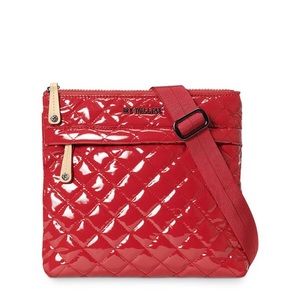 RARE MZ Wallace Flat Metro Crossbody-patent-shiny red NEW WITHOUT TAGS!!